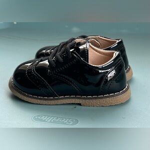 MECKIOR Leather Shoes Classic Wedding Loafers Brogue Infant Dress Toddler